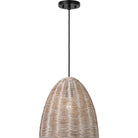 Visual Comfort Studio Collection GLP1081MBK-ASW Norman Wicker Pendant