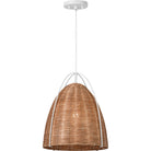 Visual Comfort Studio Collection GLP1081MWT-BRTN Norman Wicker Pendant