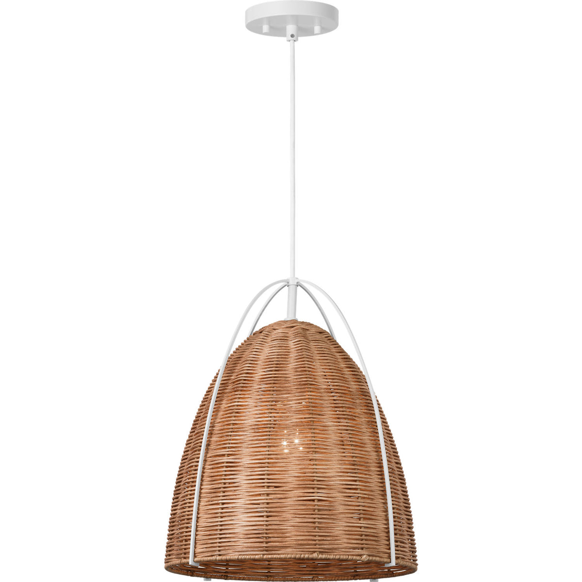 Visual Comfort Studio Collection GLP1081MWT-BRTN Norman Wicker Pendant