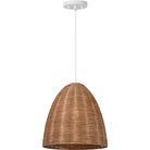 Visual Comfort Studio Collection GLP1081MWT-BRTN Norman Wicker Pendant