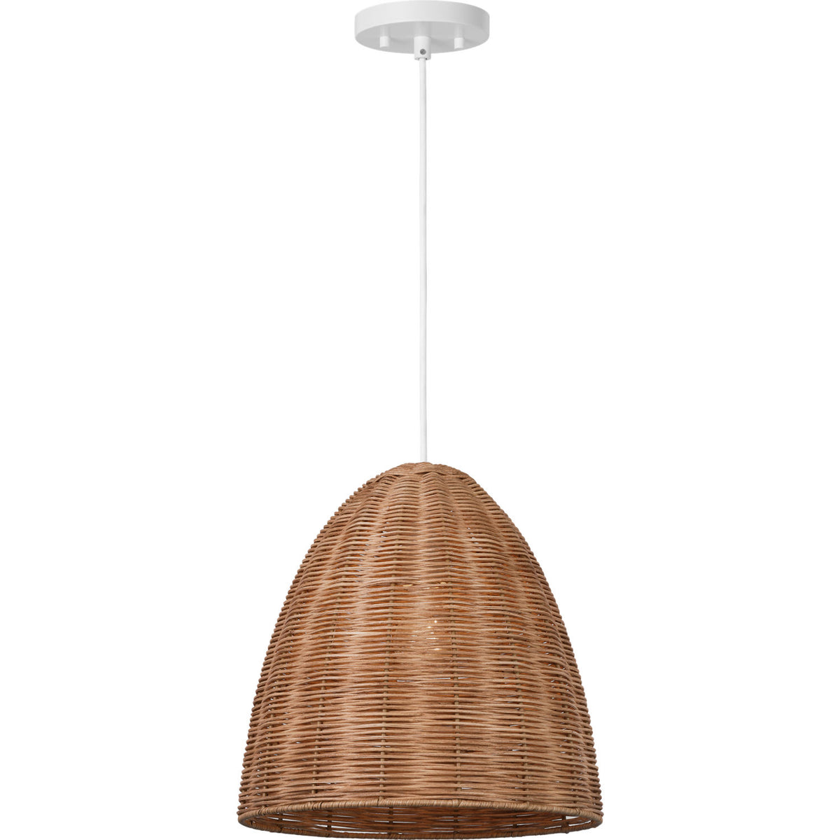 Visual Comfort Studio Collection GLP1081MWT-BRTN Norman Wicker Pendant