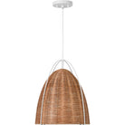 Visual Comfort Studio Collection GLP1081MWT-BRTN Norman Wicker Pendant
