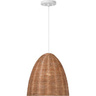 Visual Comfort Studio Collection GLP1081MWT-BRTN Norman Wicker Pendant