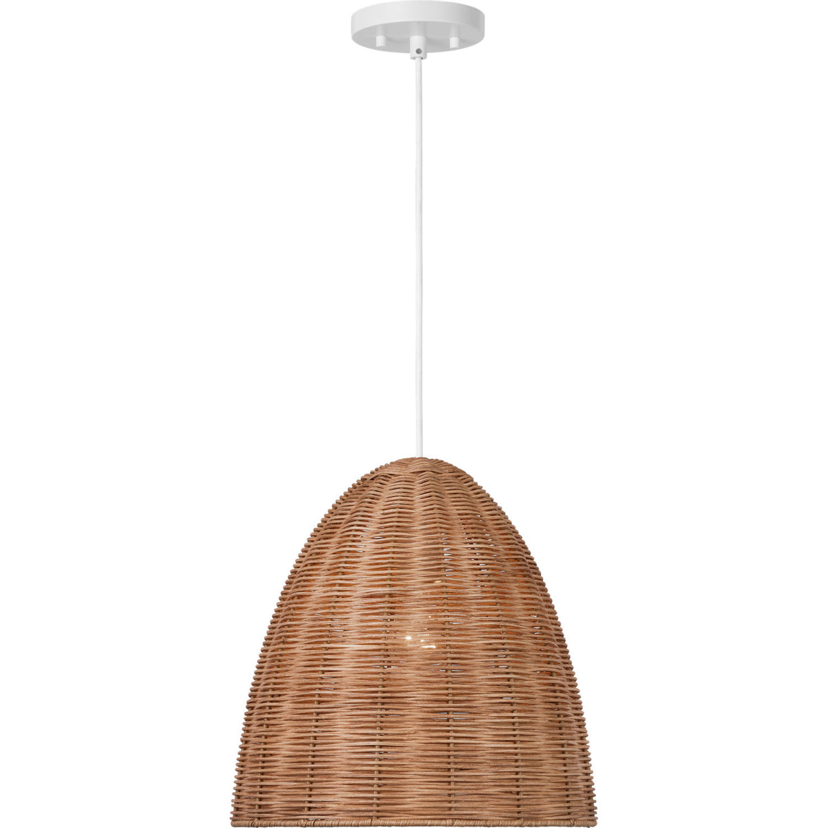 Visual Comfort Studio Collection GLP1081MWT-BRTN Norman Wicker Pendant