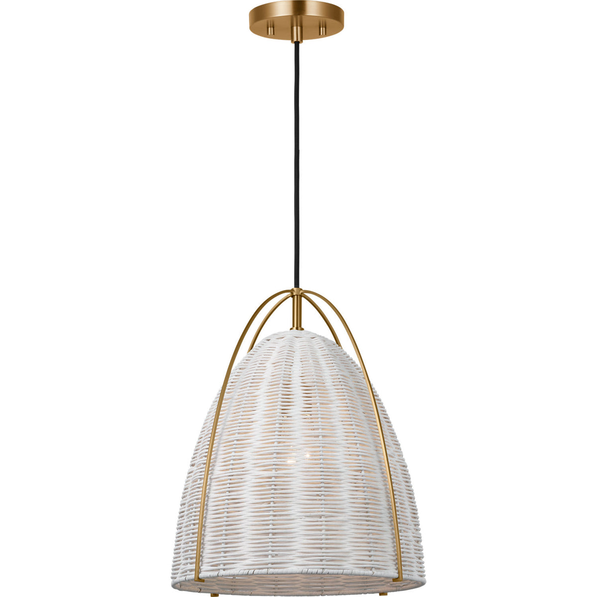 Visual Comfort Studio Collection GLP1081SB-CLW Norman Wicker Pendant