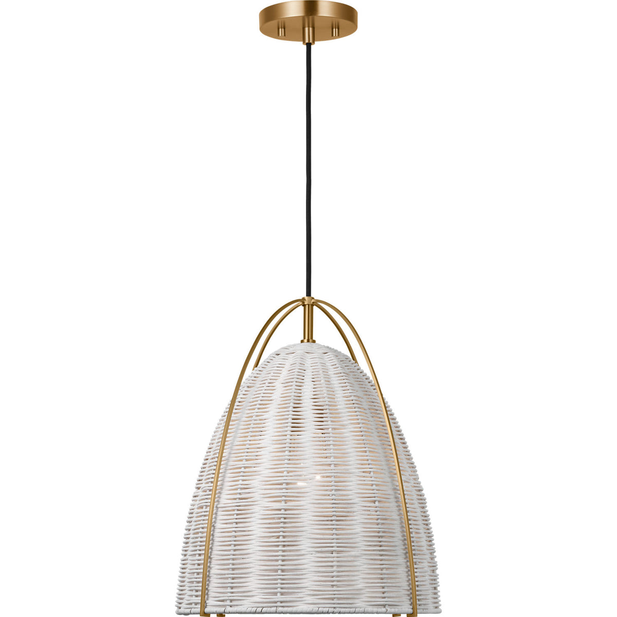 Visual Comfort Studio Collection GLP1081SB-CLW Norman Wicker Pendant