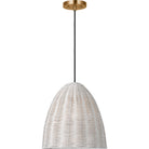 Visual Comfort Studio Collection GLP1081SB-CLW Norman Wicker Pendant