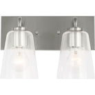 Projecteur de salle de bain à deux lumières Generation Lighting GLV1062BS Miles, modèle Miles.