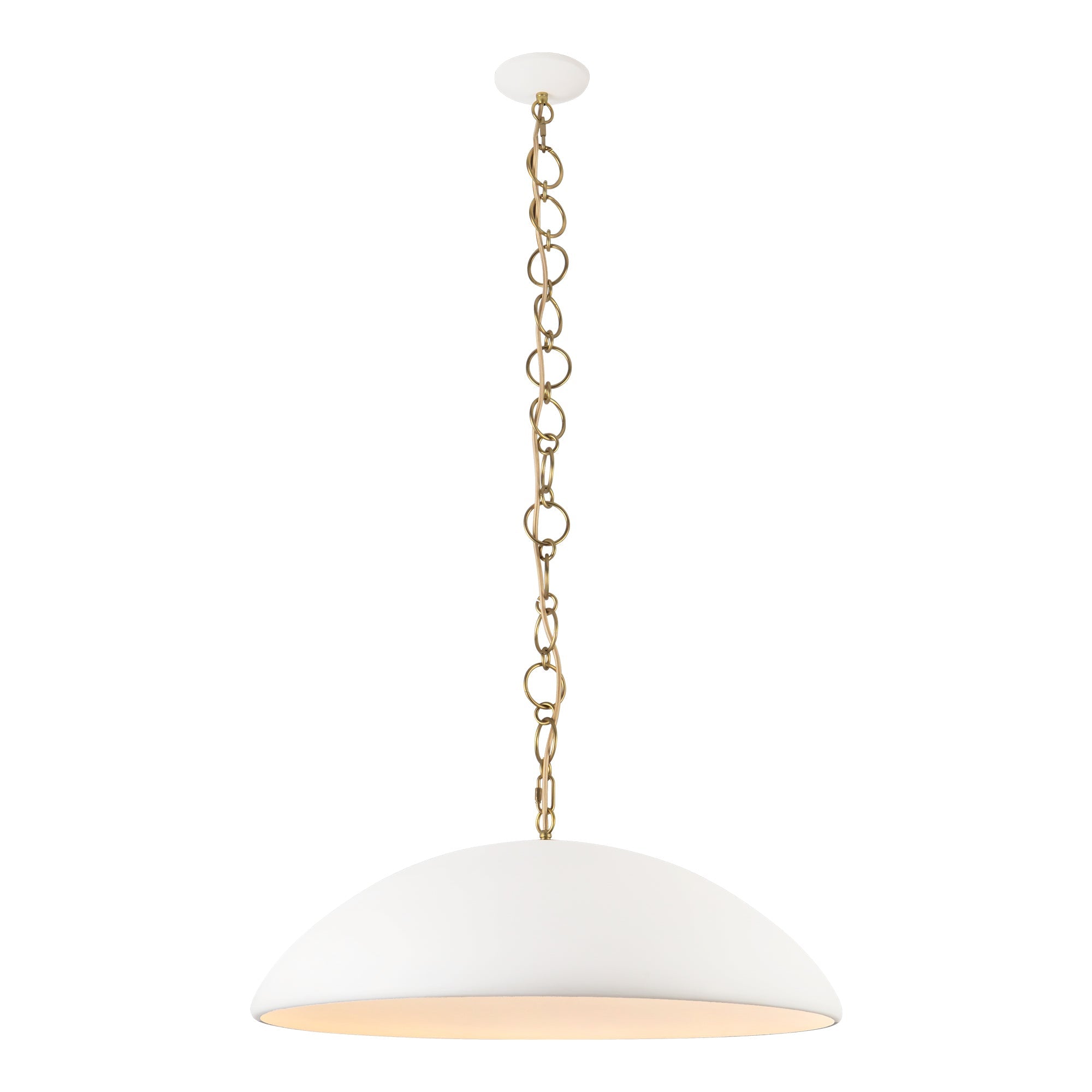 Alora Canada - PD423028AW - One Light Pendant - Grant - Antique White