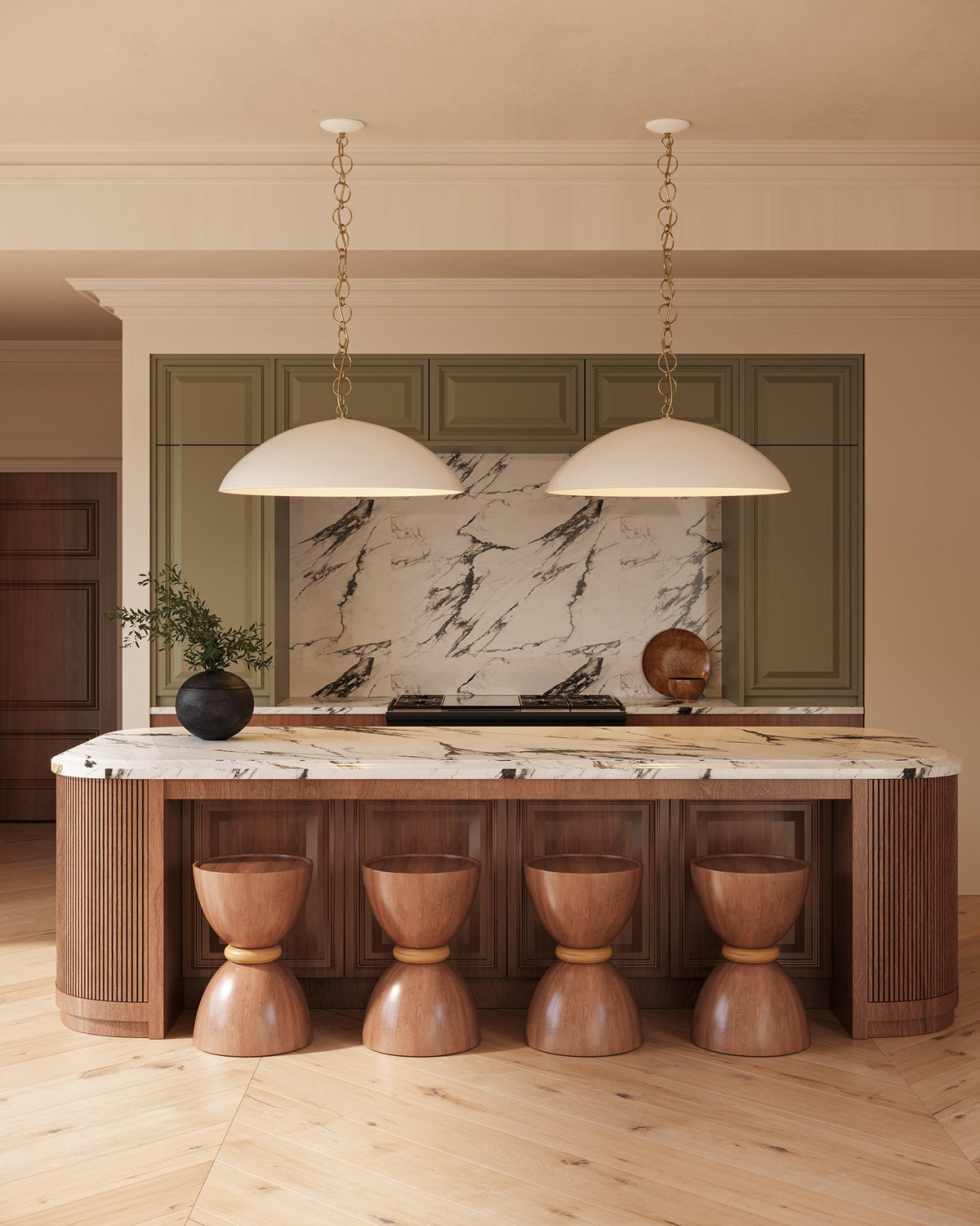 Alora Canada - PD423028MB - Une lampe Suspension - Grant - Noir mat