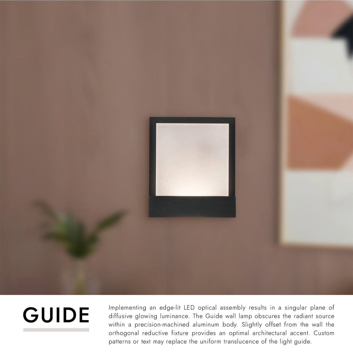 Applique murale extérieure LED Kuzco Lighting AT33407-BK Guide, coloris noir