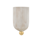 Mitzi H1056101-AGB/CFC Amira Wall Sconce in Ceramic Fluted Cream