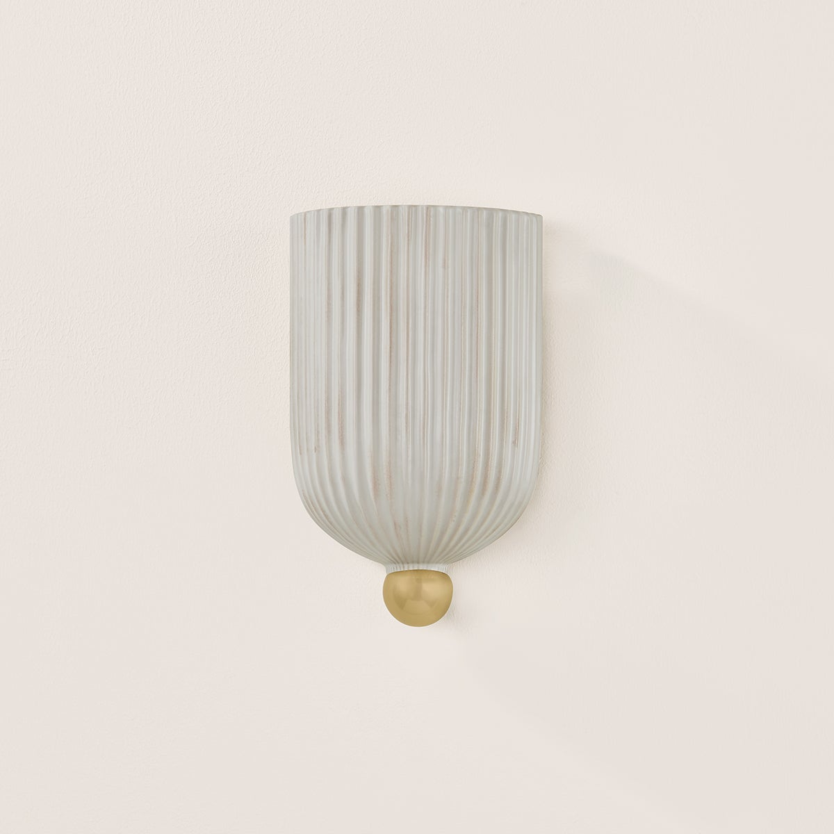Mitzi H1056101-AGB/CFC Amira Wall Sconce in Ceramic Fluted Cream