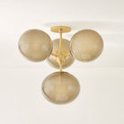 Mitzi H1073604-AGB Zaley Semi Flush in Aged Brass