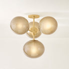 Mitzi H1073604-AGB Zaley Semi Flush in Aged Brass