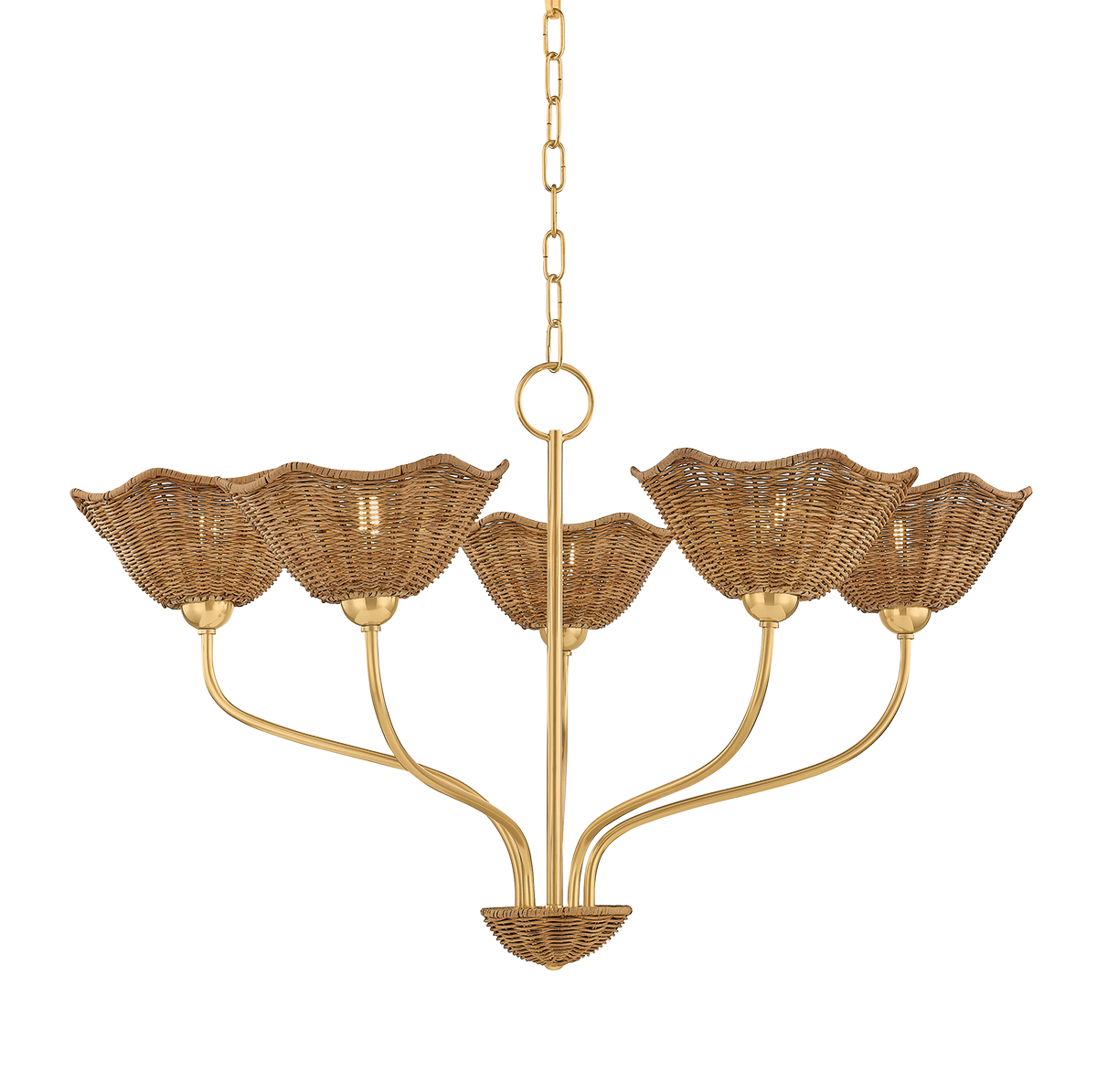 Mitzi Canada - H1101805-AGB - Five Light Chandelier - Kehlani - Aged Brass
