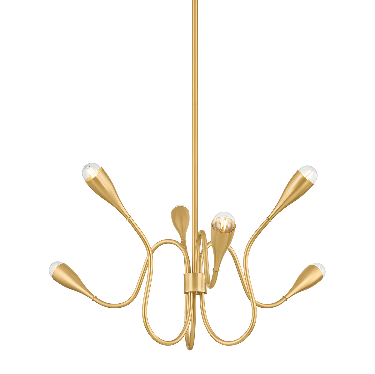 Mitzi Canada - H1108806-AGB - Six Light Chandelier - Anaise - Aged Brass