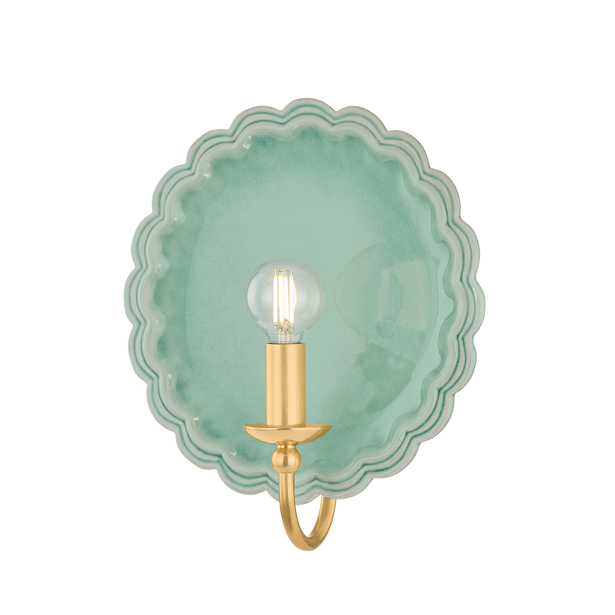 Mitzi Canada - H1140101-AGB/CMC - Une lampe Murale - Paulette - Laiton vieilli