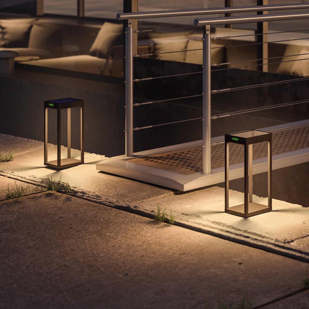 Zafferano America H6151-350 Radia LED Solar Lamp in Antrachite