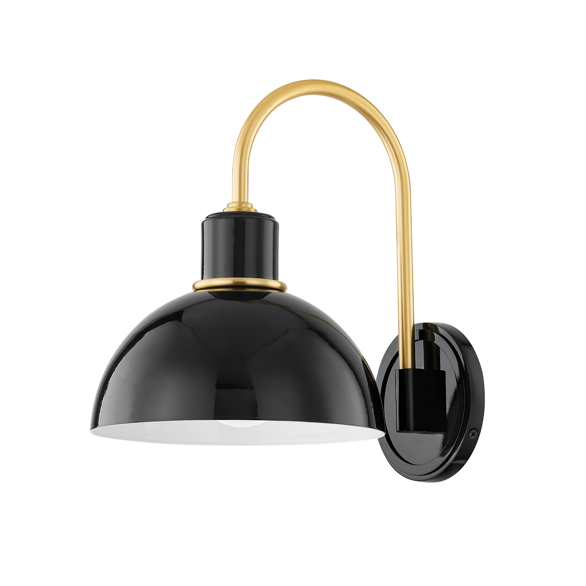 Mitzi H769101-AGB/GBK Camille Wall Sconce in Gloss Black