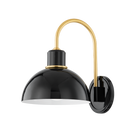 Mitzi H769101-AGB/GBK Camille Wall Sconce in Gloss Black