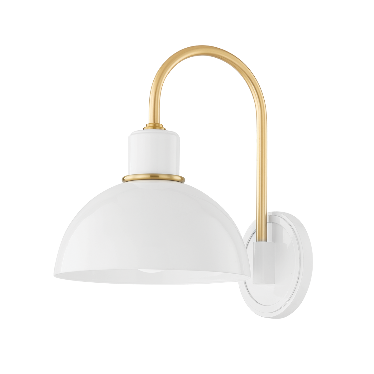 Mitzi H769101-AGB/GWH Camille Wall Sconce in Gloss White