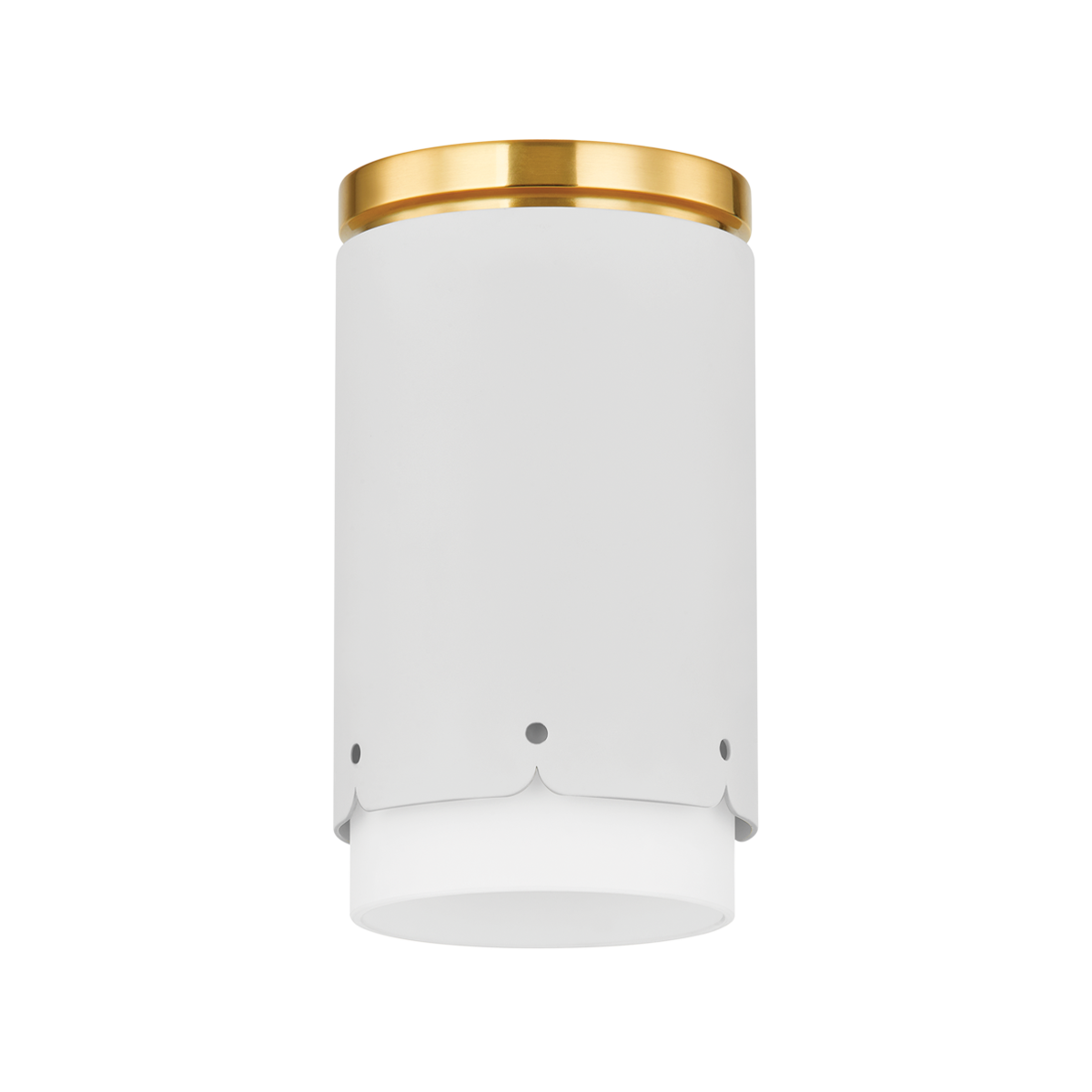 Mitzi - H870501-AGB/SWH - One Light Flush Mount - Asa - Aged Brass/Soft White