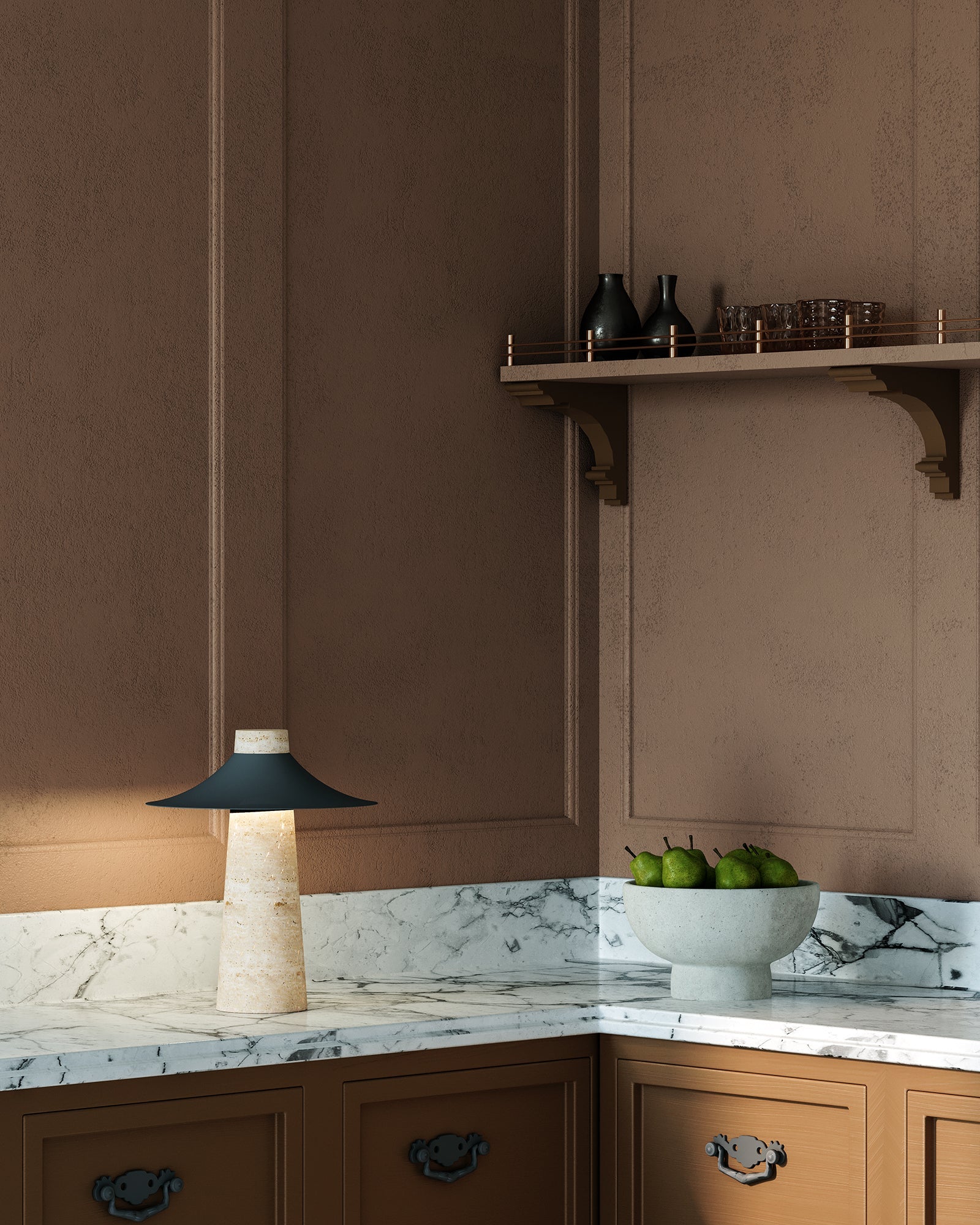 Alora Canada - TL306910VB - LED Table Lamp - Hagen - Vintage Brass