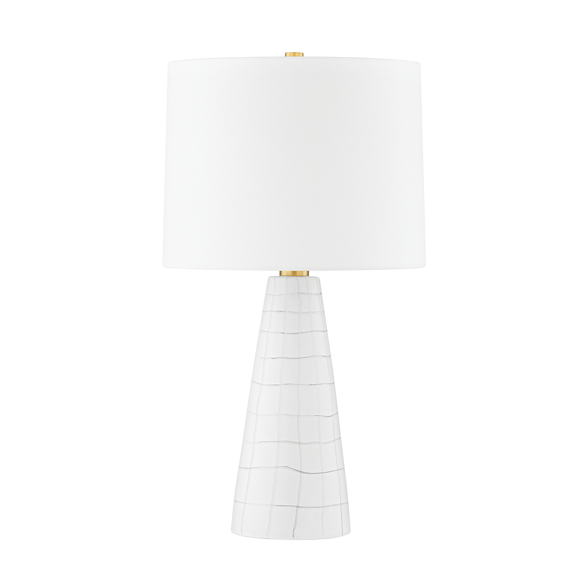 Mitzi - HL735201-AGB/CSW - One Light Table Lamp - Melinda - Aged Brass/Ceramic Satin White