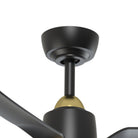 Plafonnier extérieur LED Hugo de Kuzco Lighting CF72942-BG/MB-5CCT Ventilateur  en or brossé/noir mat