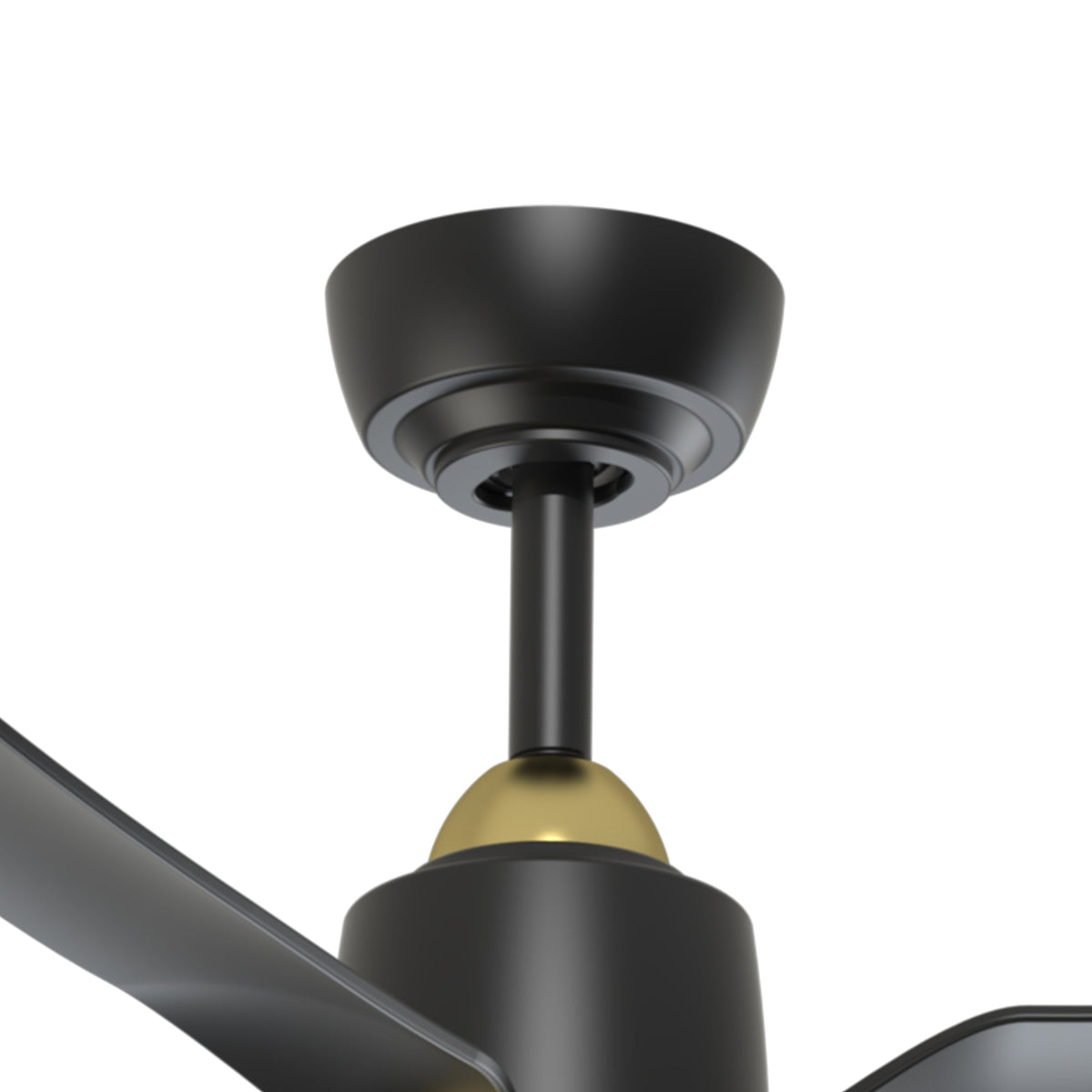 Kuzco Lighting CF72942-BG/MB-5CCT Hugo LED Exterior Ceiling Fan in Brushed Gold/Matte Black