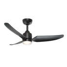 Plafonnier extérieur LED Hugo de Kuzco Lighting CF72942-MB-5CCT Ventilateur  en noir mat