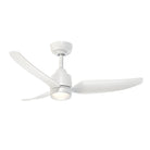 Plafonnier extérieur LED Hugo de Kuzco Lighting CF72942-WH-5CCT Ventilateur  en blanc mat
