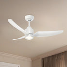 Plafonnier extérieur à DEL Hugo de Kuzco Lighting CF72942-WH Ventilateur  en blanc mat