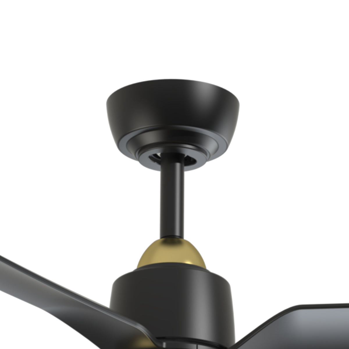 Kuzco Lighting CF72952-BG/MB-5CCT Hugo LED Exterior Ceiling Fan in Brushed Gold/Matte Black