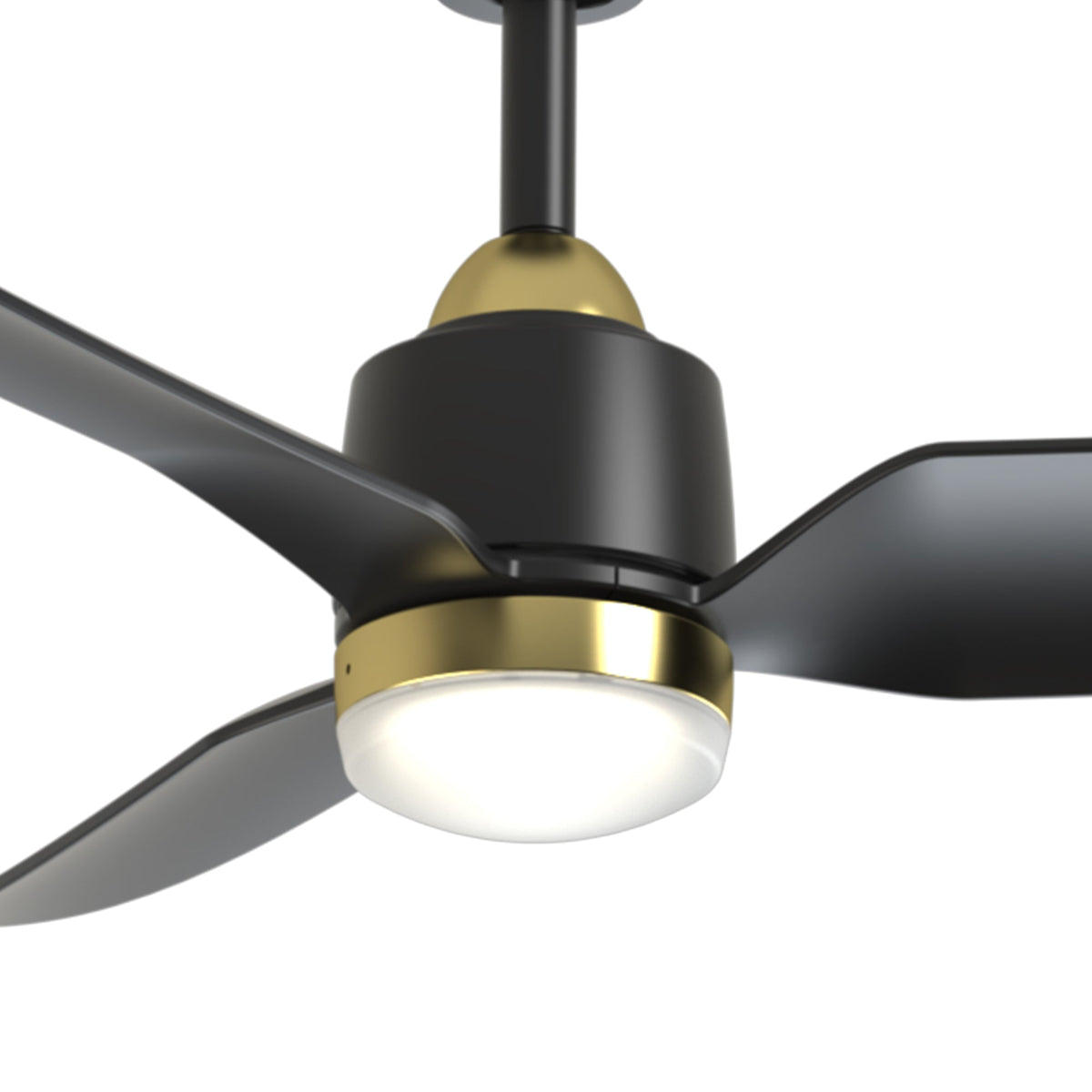 Kuzco Lighting CF72952-BG/MB-5CCT Hugo LED Exterior Ceiling Fan in Brushed Gold/Matte Black