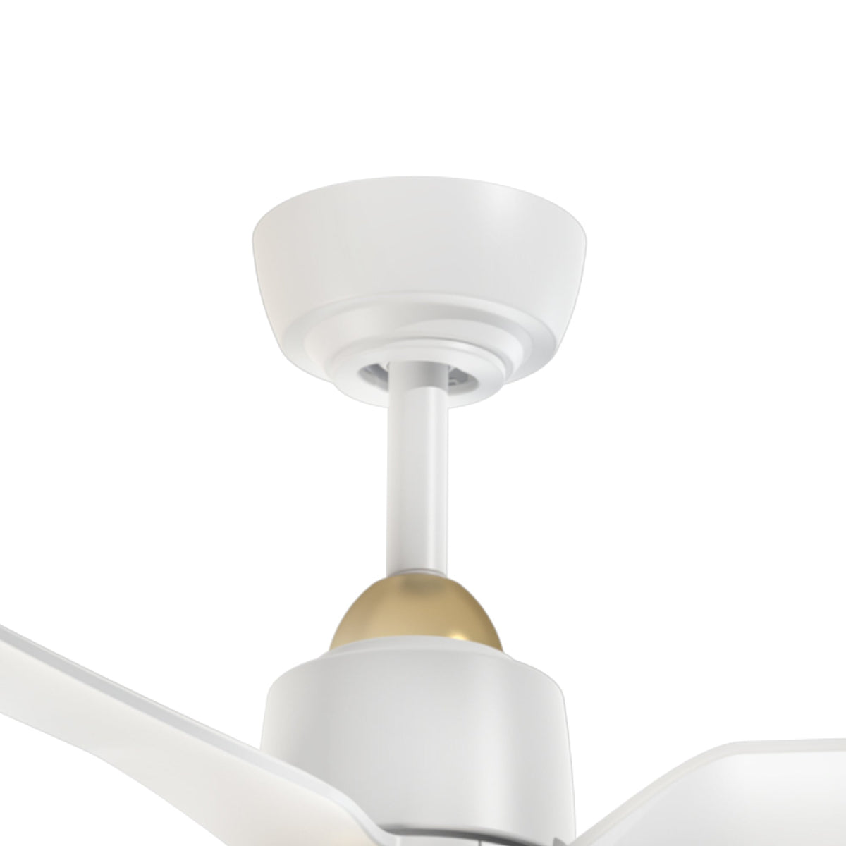 Kuzco Lighting CF72952-BG/MB-5CCT Hugo LED Exterior Ceiling Fan in Brushed Gold/Matte Black