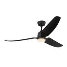 Plafonnier extérieur LED Hugo de Kuzco Lighting CF72952-BG/MB-5CCT Ventilateur  en or brossé/noir mat