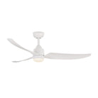 Plafonnier extérieur LED Hugo de Kuzco Lighting CF72952-WH-5CCT Ventilateur  en blanc mat