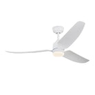 Plafonnier extérieur LED Hugo de Kuzco Lighting CF72952-BG/MB-5CCT Ventilateur  en or brossé/noir mat