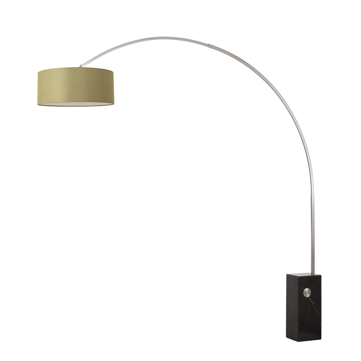 Lampe arc Nova of California 2110812AV Iconic Drum 95"H 1 lumière en nickel noir