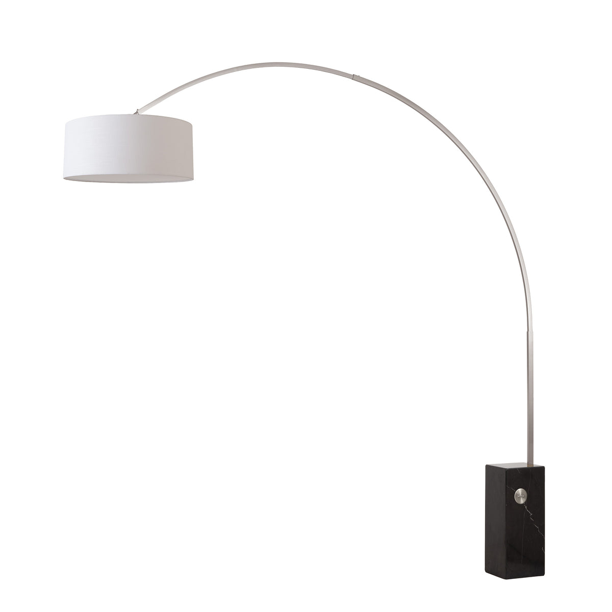 Lampe arc Nova of California 2110812AV Iconic Drum 95"H 1 lumière en nickel noir