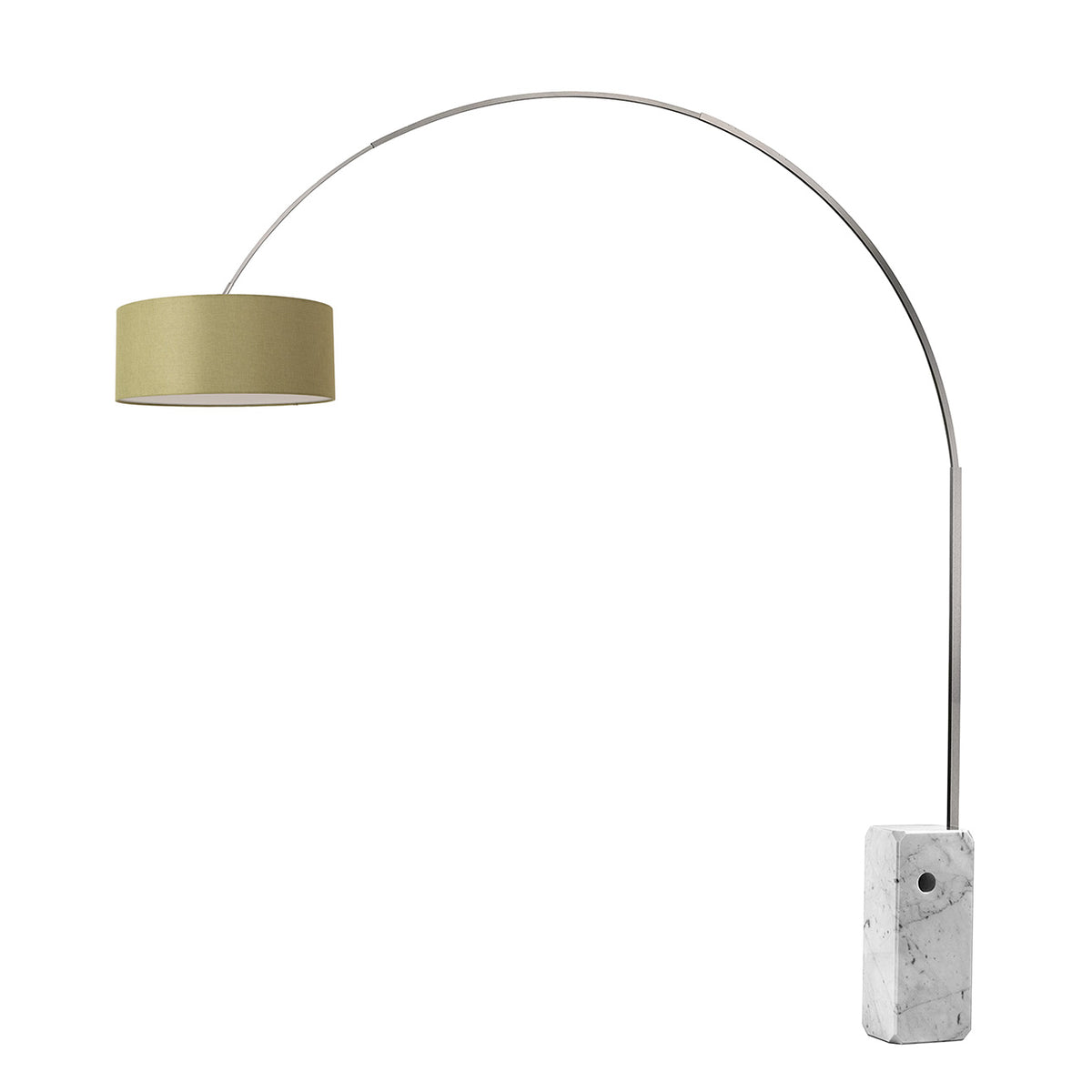 Lampe arc Nova of California 2110812AV Iconic Drum 95"H 1 lumière en nickel noir