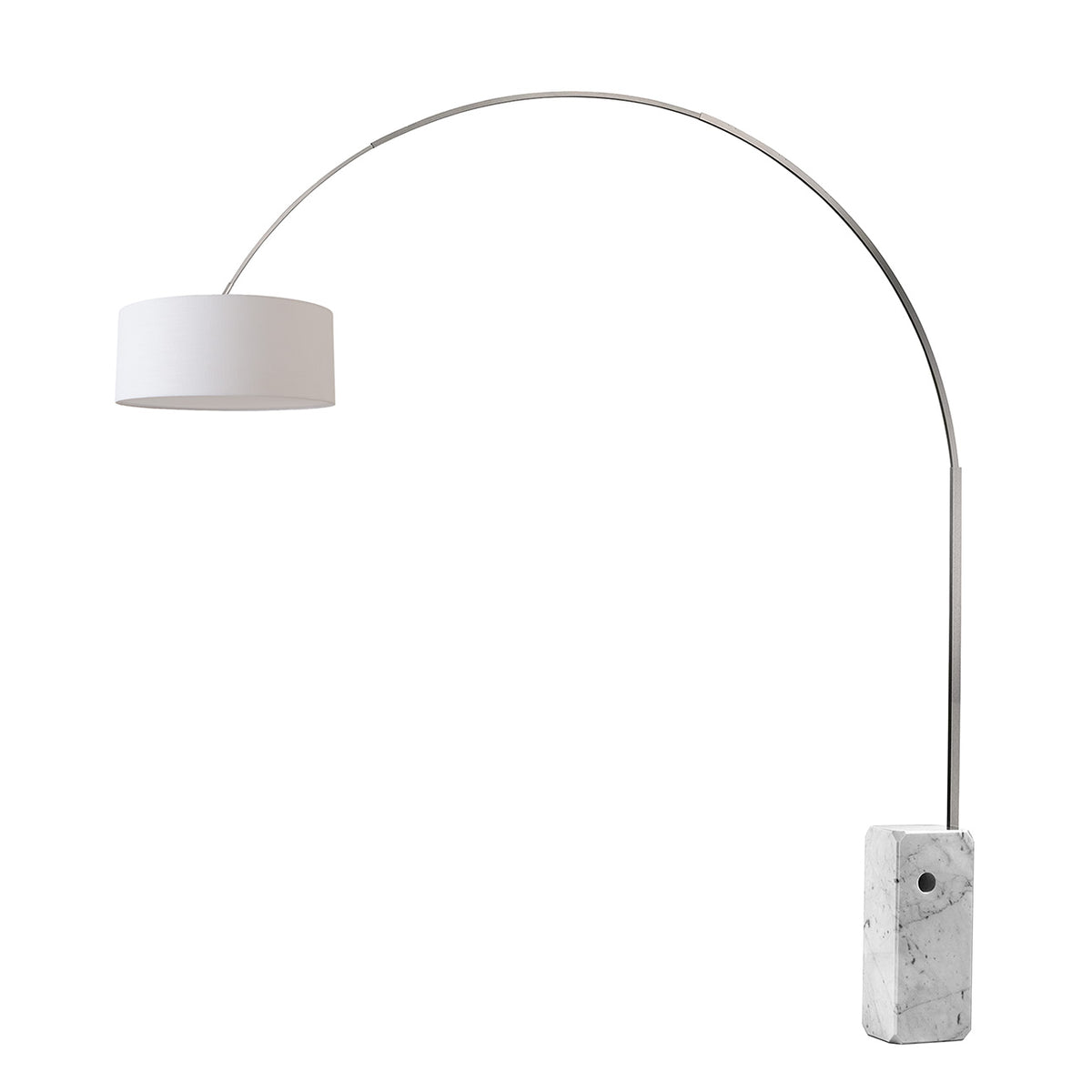 Lampe arc Nova of California 2110812AV Iconic Drum 95"H 1 lumière en nickel noir