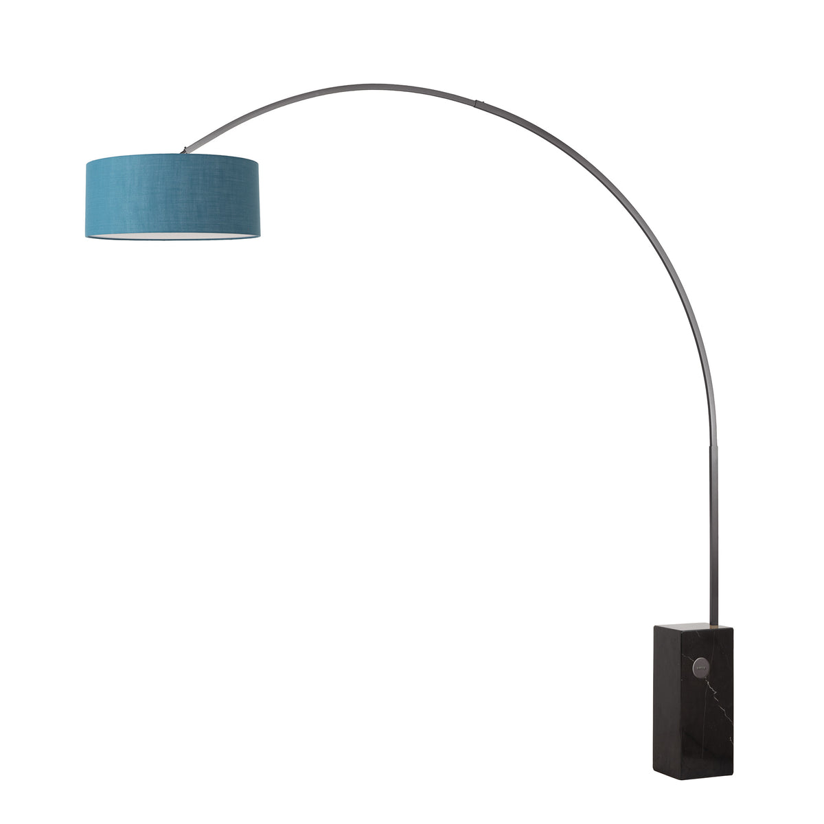 Lampe arc Nova of California 2110812AV Iconic Drum 95"H 1 lumière en nickel noir
