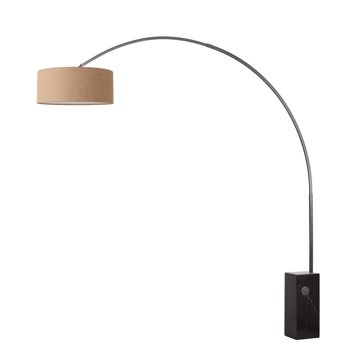 Lampe arc Nova of California 2110812AV Iconic Drum 95"H 1 lumière en nickel noir
