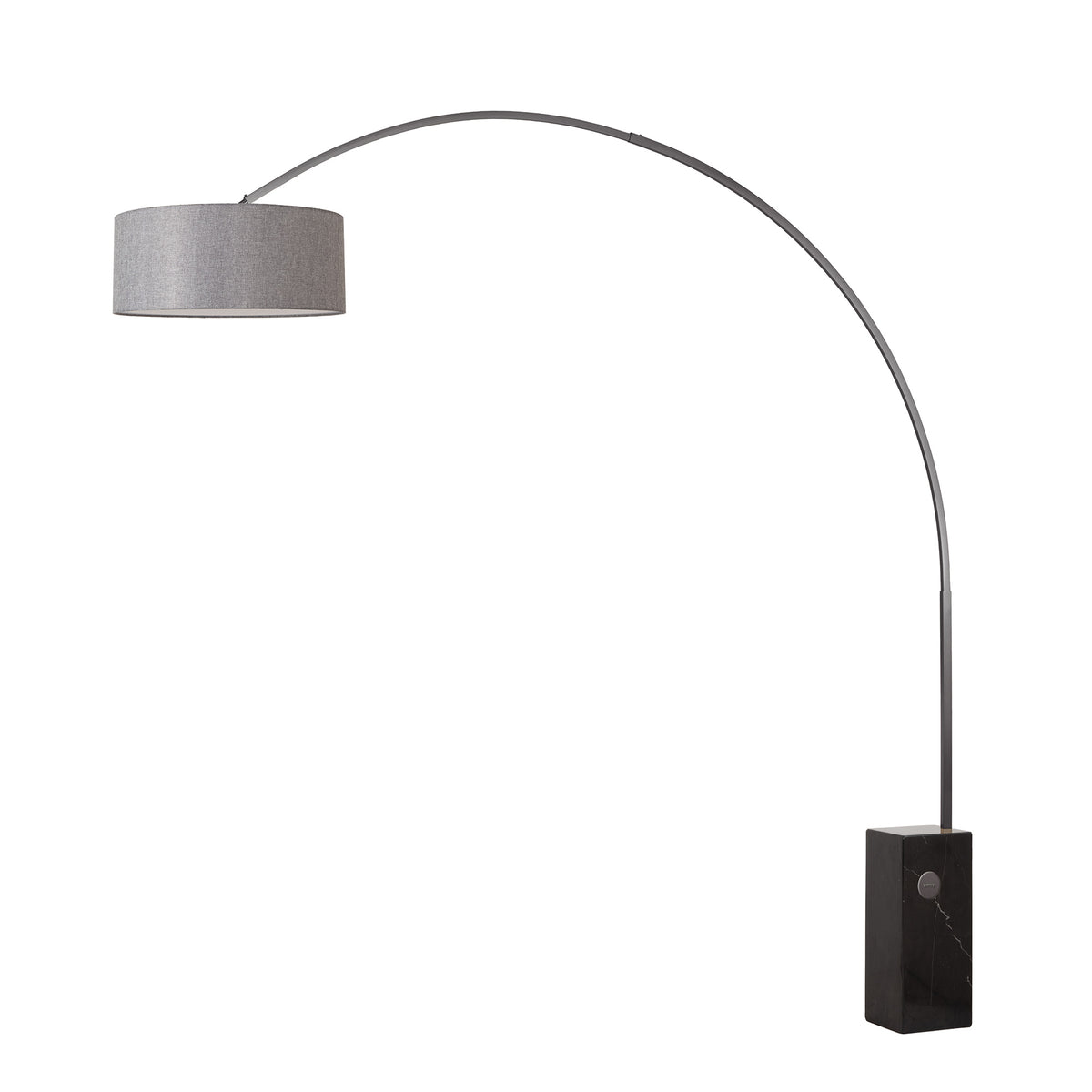 Lampe arc Nova of California 2110812AV Iconic Drum 95"H 1 lumière en nickel noir