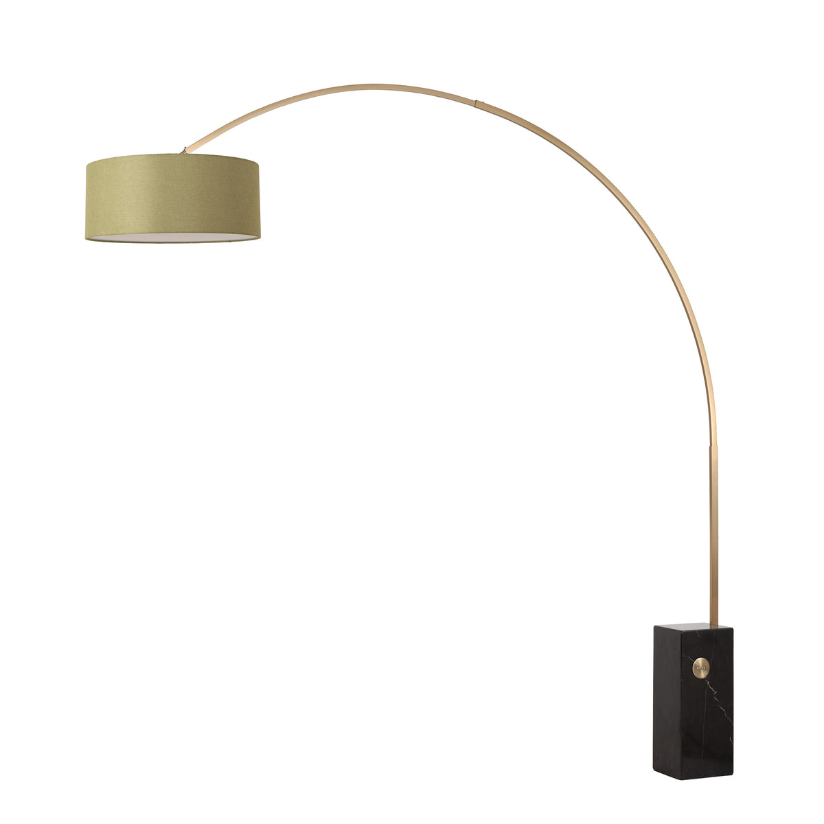 Lampe arc Nova of California 2110812AV Iconic Drum 95"H 1 lumière en nickel noir