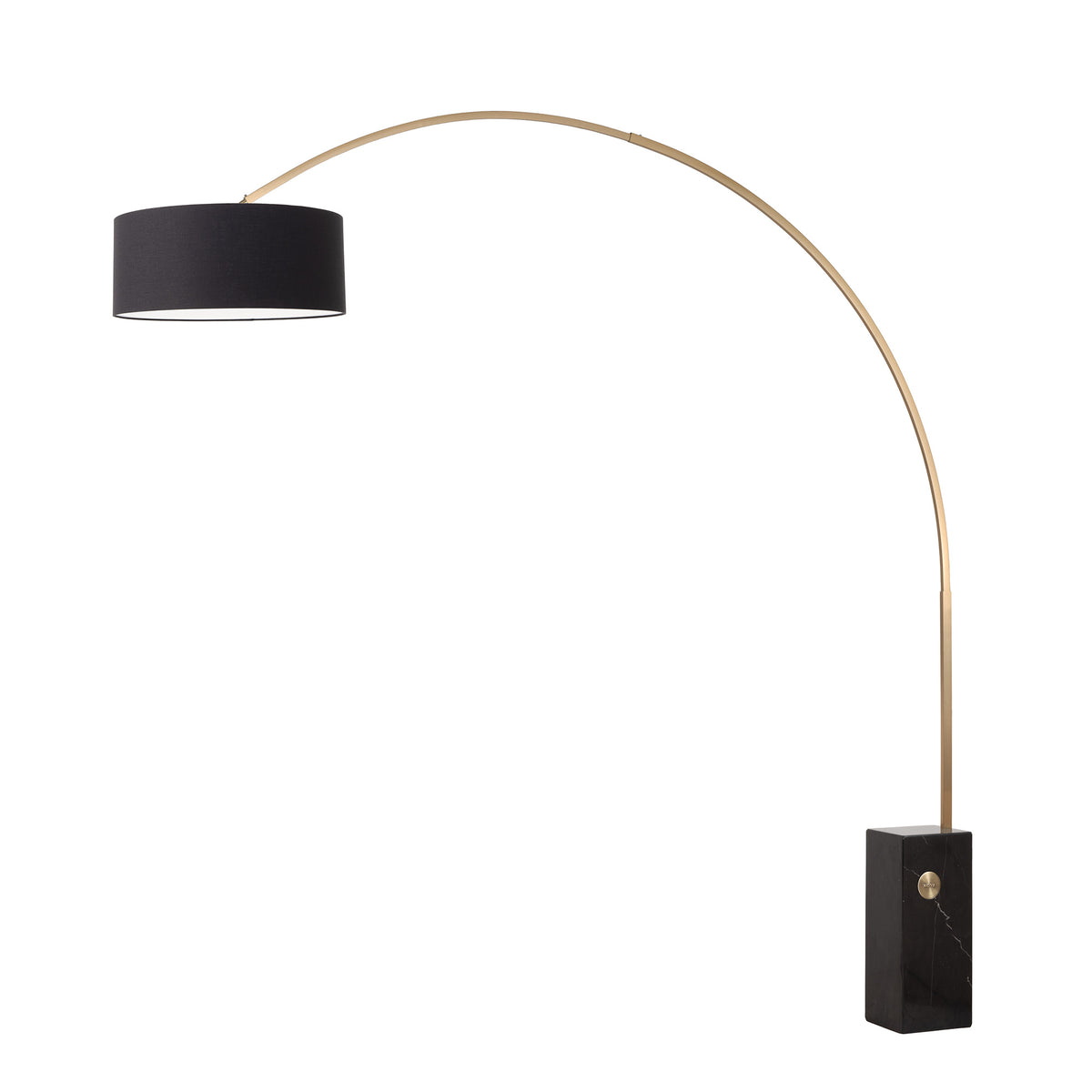 Lampe arc Nova of California 2110812AV Iconic Drum 95"H 1 lumière en nickel noir