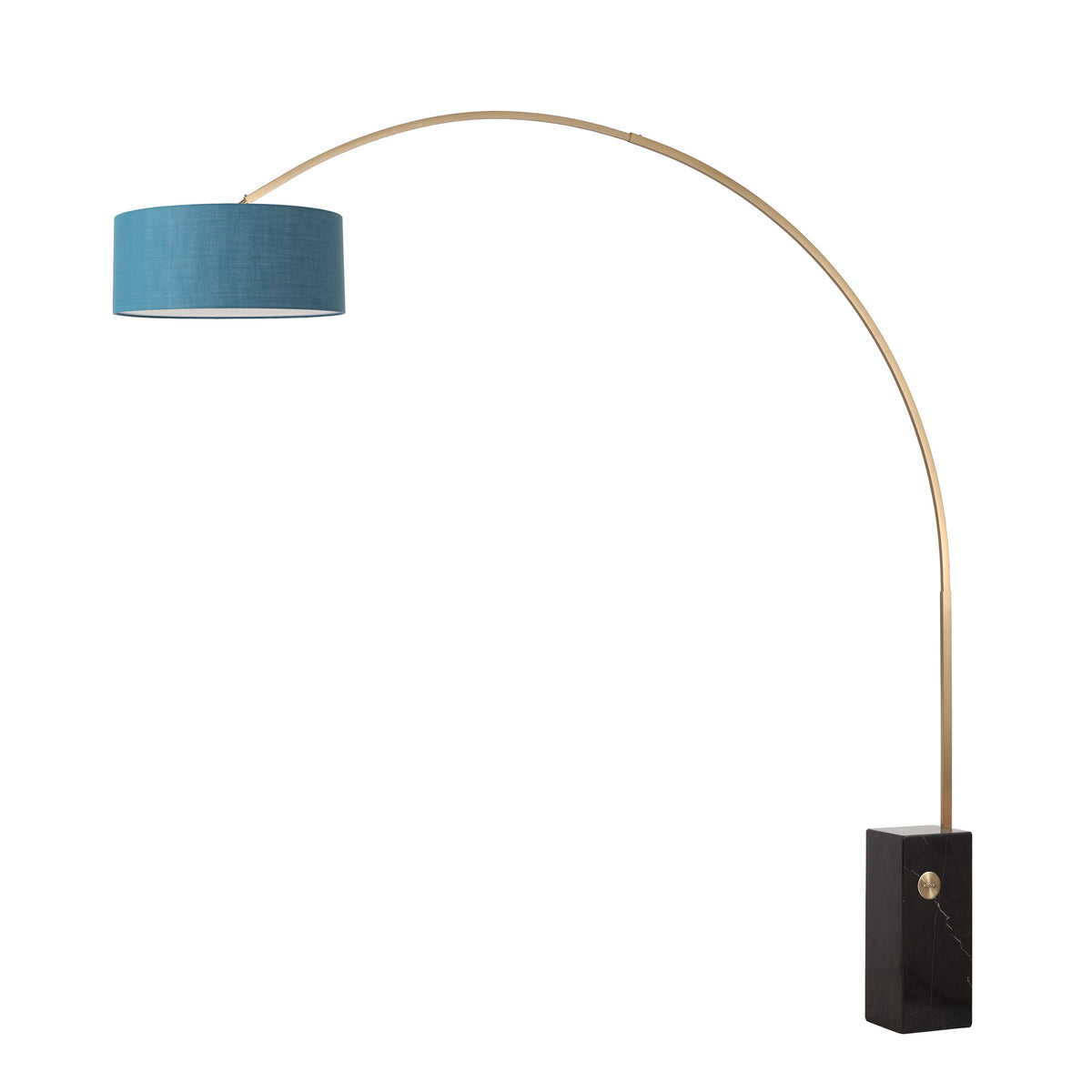 Lampe arc Nova of California 2110812AV Iconic Drum 95"H 1 lumière en nickel noir